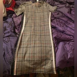 Plaid Short Sleeve Dress